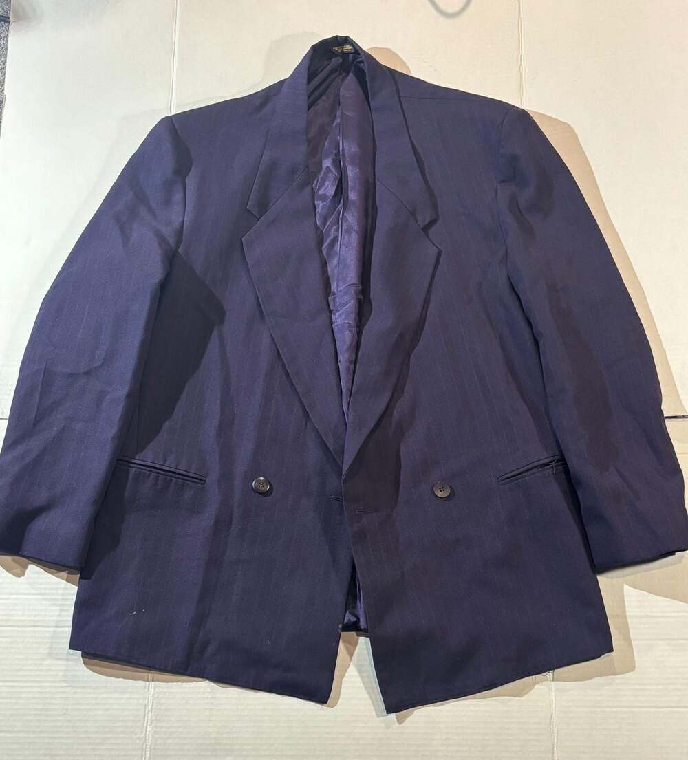 Florenzi Collection Navy Blue Blazer Dress Coat Jacket Mens size Large